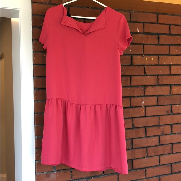Coral pink shift dress - Picture 1 of 4